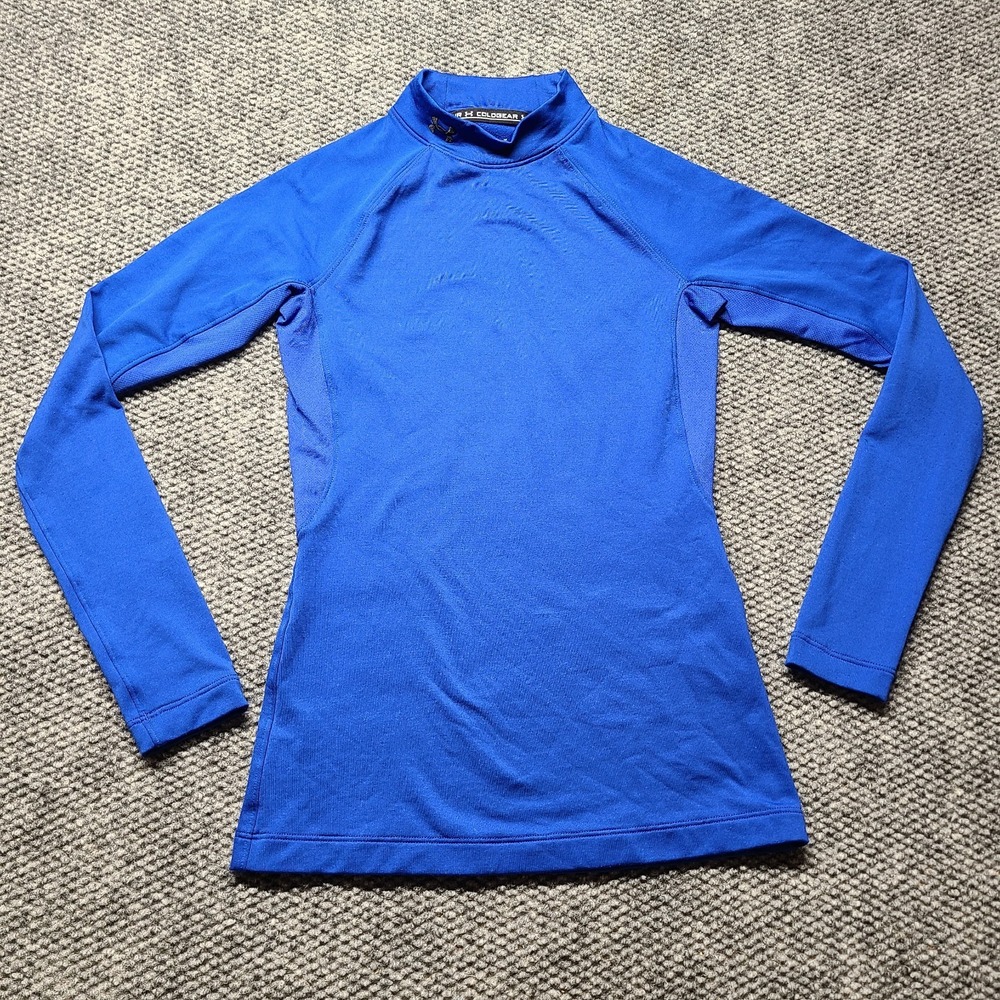 Under Armour ColdGear Top Womens XS Blue Performance Mock Neck 1368702